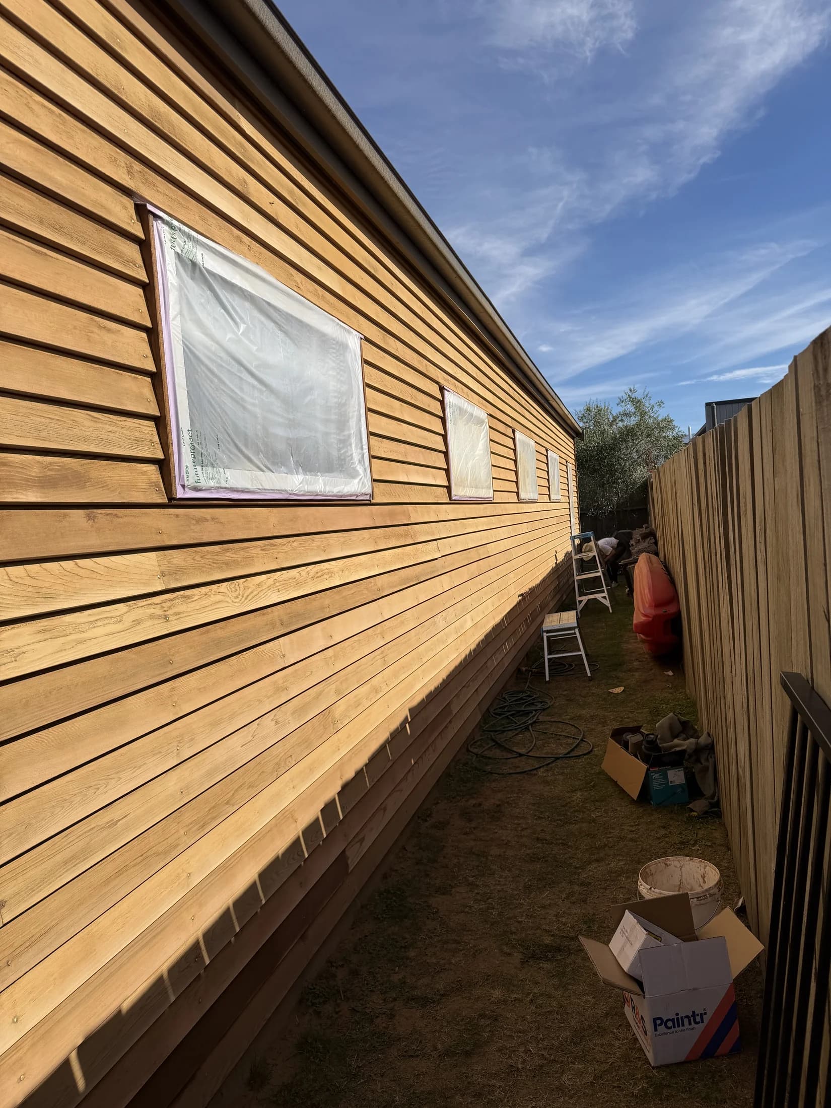 Cedar cladding sanded back to raw timber in Northlake, Wanaka