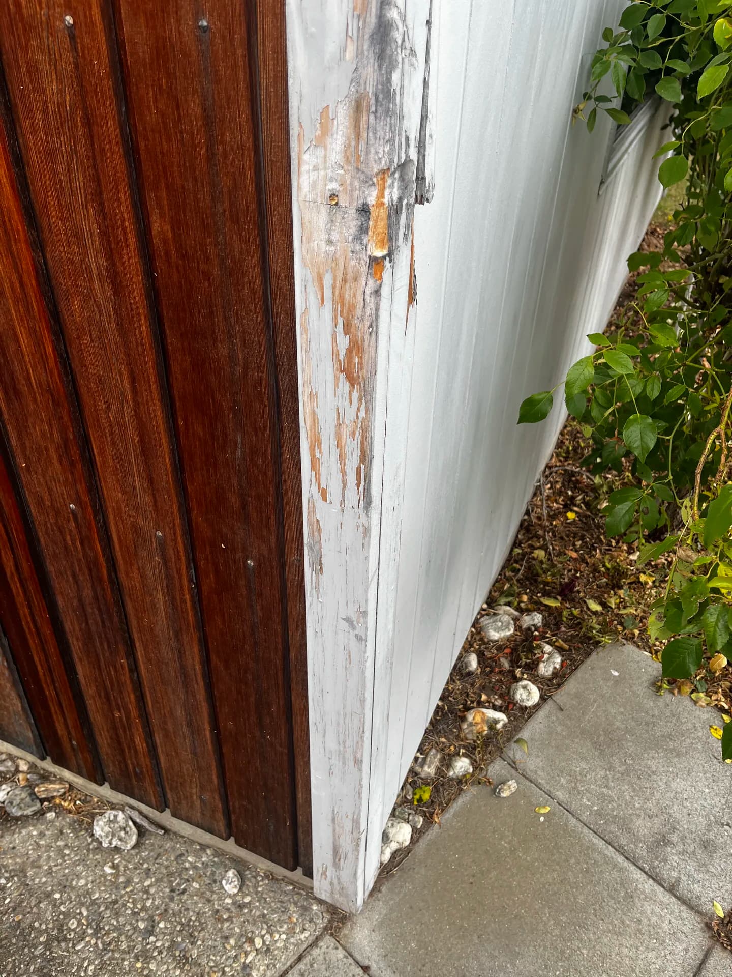 Peeling fascia and timber damage before restoration in Albert Town